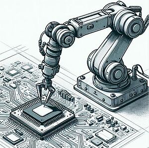 микрочип (стилизованное изображение)