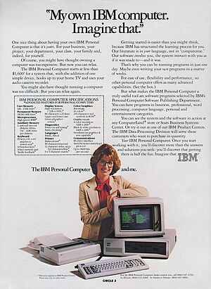 Оригинальная печатная реклама IBM PC 5150