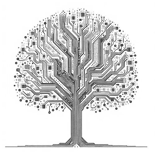 дерево из печатных дорожек