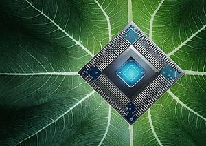 производство микроэлектроники (стилизованное изображение)