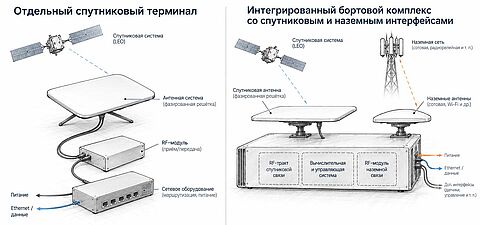 СХЕМА: два варианта пользовательской архитектуры