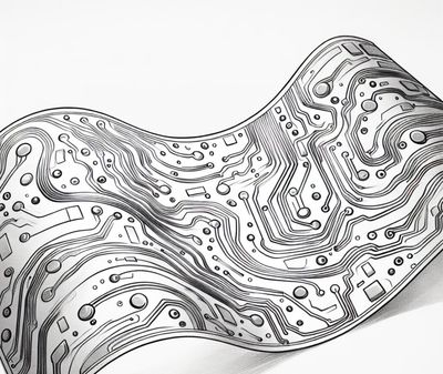 созданиt гибких электронных плёнок (стилизованное изображение)