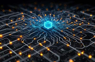 высокие технологии (стилизованное изображение) 