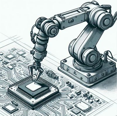 микрочип (стилизованное изображение)