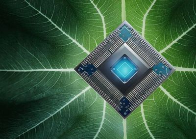 производство микроэлектроники (стилизованное изображение)