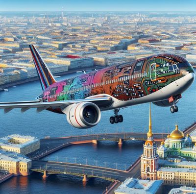 самолёт (сгенерированное изображение)