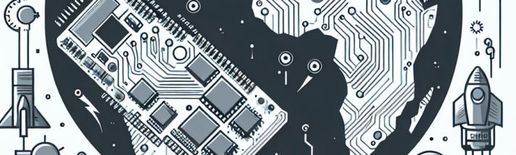 Земля, спутники, электроника для космоса; изображение сгенерировано нейросетью