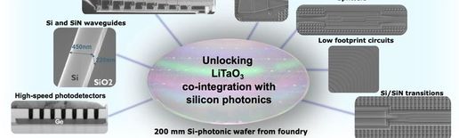 Общий вид современной платформы Si-PIC с основными компонентами. Источник: imec