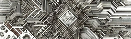 электроника, стилизованое изображение. AI