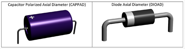 Рис. 13: Поляризованные компоненты с выводами по осевому диаметру